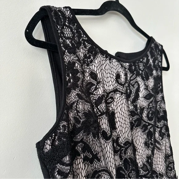 Anthropologie-Deletta Lace Peplum Sleeveless Top (Size:Medium) - Picture 7 of 11